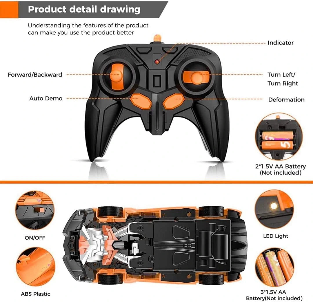 CARRO TRANSFORME - CONTROL REMOTO